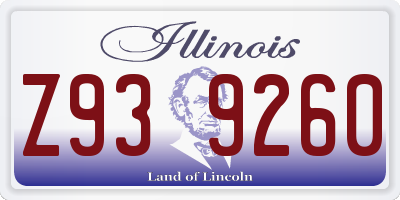 IL license plate Z939260