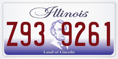 IL license plate Z939261