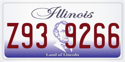 IL license plate Z939266