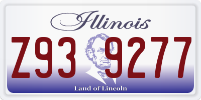 IL license plate Z939277