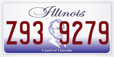 IL license plate Z939279