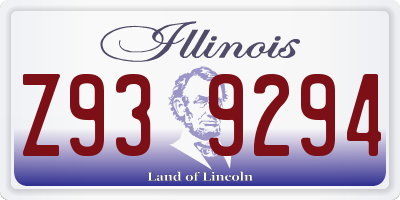 IL license plate Z939294