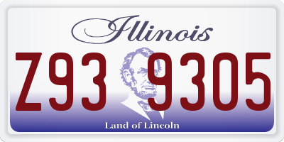 IL license plate Z939305