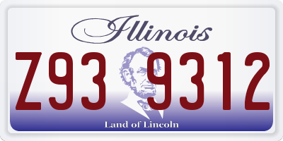 IL license plate Z939312