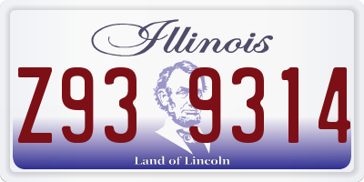 IL license plate Z939314
