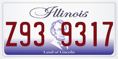 IL license plate Z939317