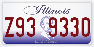 IL license plate Z939330