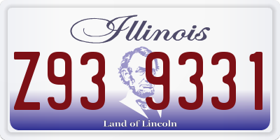 IL license plate Z939331