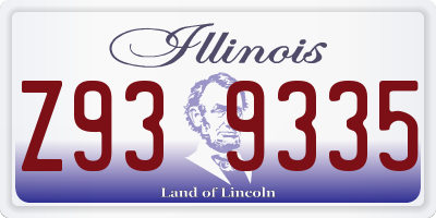 IL license plate Z939335