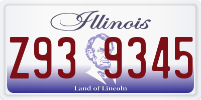 IL license plate Z939345