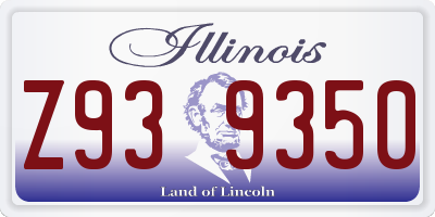 IL license plate Z939350