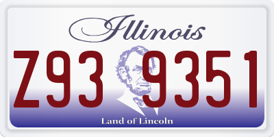 IL license plate Z939351
