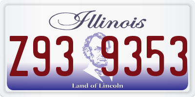 IL license plate Z939353
