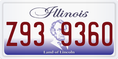 IL license plate Z939360