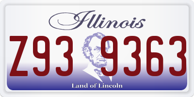 IL license plate Z939363
