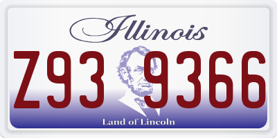 IL license plate Z939366