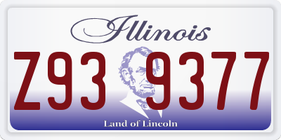 IL license plate Z939377