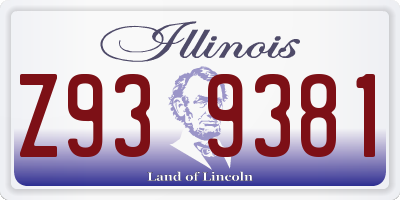 IL license plate Z939381