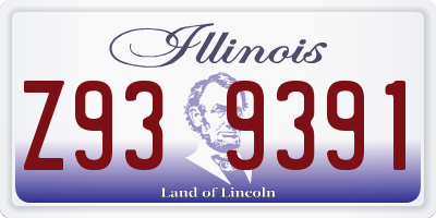 IL license plate Z939391