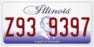 IL license plate Z939397