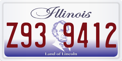 IL license plate Z939412