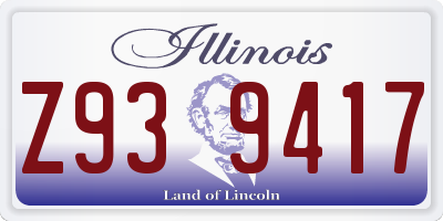 IL license plate Z939417