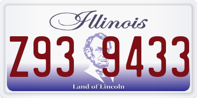 IL license plate Z939433