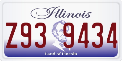 IL license plate Z939434