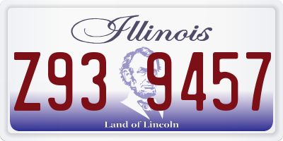IL license plate Z939457