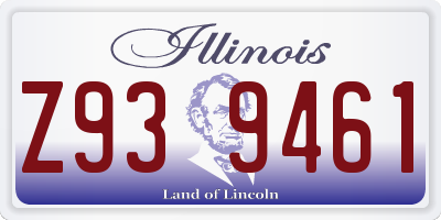 IL license plate Z939461