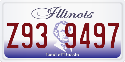 IL license plate Z939497