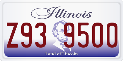 IL license plate Z939500