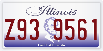 IL license plate Z939561