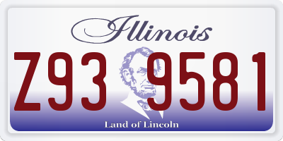 IL license plate Z939581
