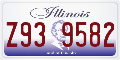 IL license plate Z939582
