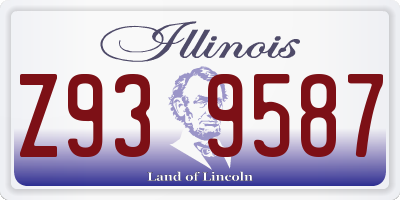 IL license plate Z939587