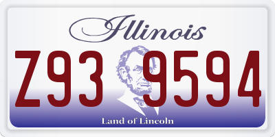 IL license plate Z939594
