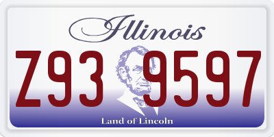 IL license plate Z939597