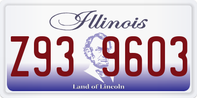 IL license plate Z939603