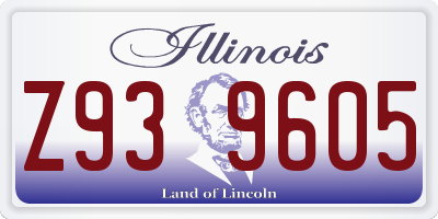 IL license plate Z939605