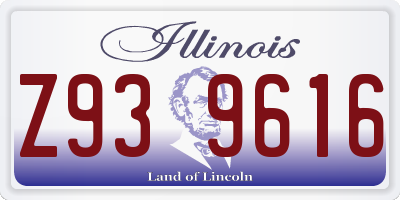 IL license plate Z939616