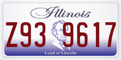 IL license plate Z939617