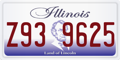 IL license plate Z939625