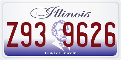 IL license plate Z939626