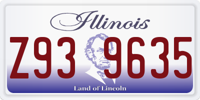 IL license plate Z939635