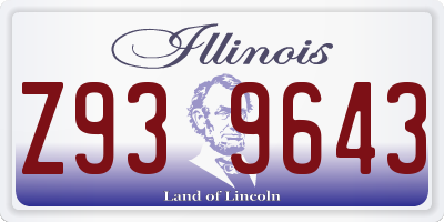 IL license plate Z939643
