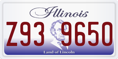 IL license plate Z939650