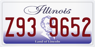 IL license plate Z939652