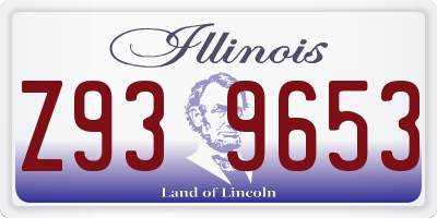 IL license plate Z939653