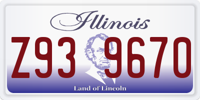 IL license plate Z939670